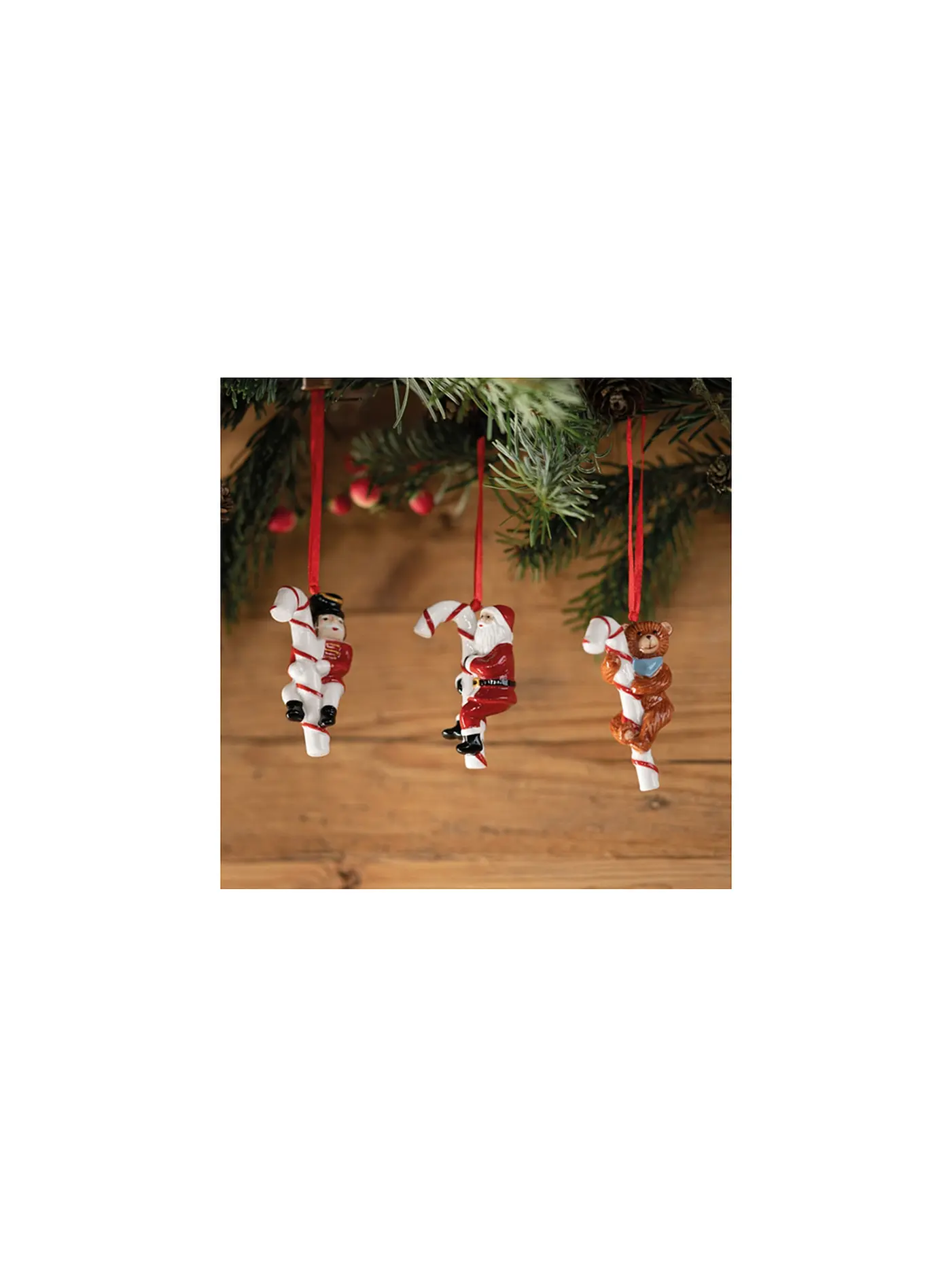VILLEROY & BOCH | Weihnachtsschmuck Nostalgic Ornaments Santa, Teddy, Schaukelpferd 3tlg. | 